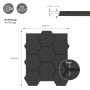 ML-Design Akustikpaneel Hexagon, 2er Set, schwarz. Schallabsorbierende Wandpaneele in Wabenform aus MDF.