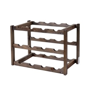 BERLINLODGE Weinregal Für 12 Flaschen HxBxT 30x42x26cm Tanne 3 Böden 1 Stück Flaschenregal Weinständer Weinhalter