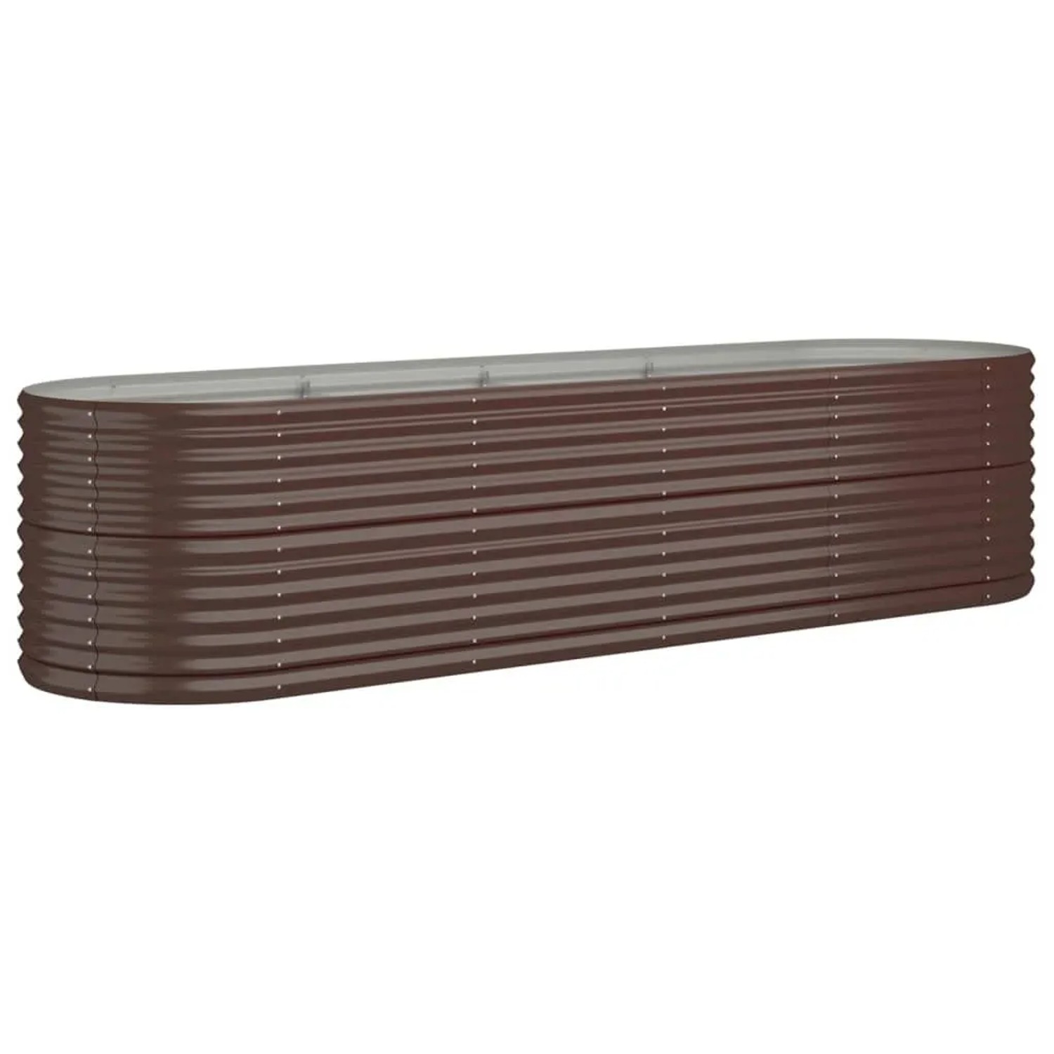 Furnicato Hochbeet Verzinkter Stahl 296x80x68 Cm Braun