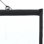 Weiße Projektionsleinwand mit schwarzen Rändern, oberer Stange und Aufhängung, 60 Zoll, 4:3 Format.