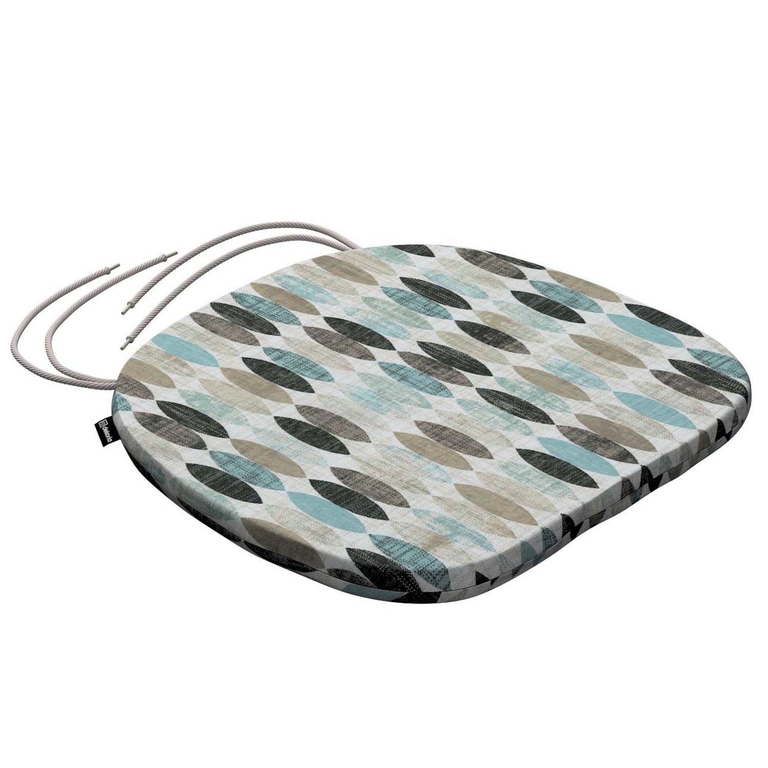 Dekoria Stuhlkissen Marcus mit Bindeschnur aus Stoffkollektion Modern in Blau-Beige in 40 x 37 x 2,5 cm