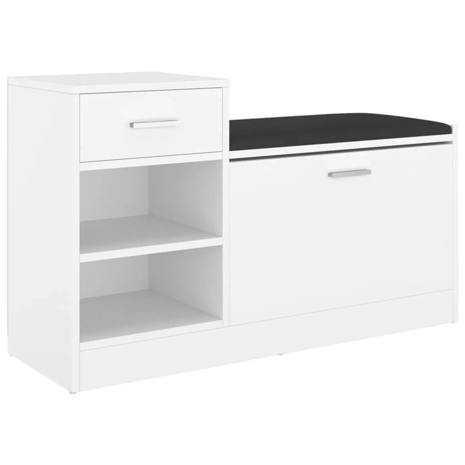 vidaXL Schuhbank Weiß 94,5x31x57 cm Holzwerkstoff 326741