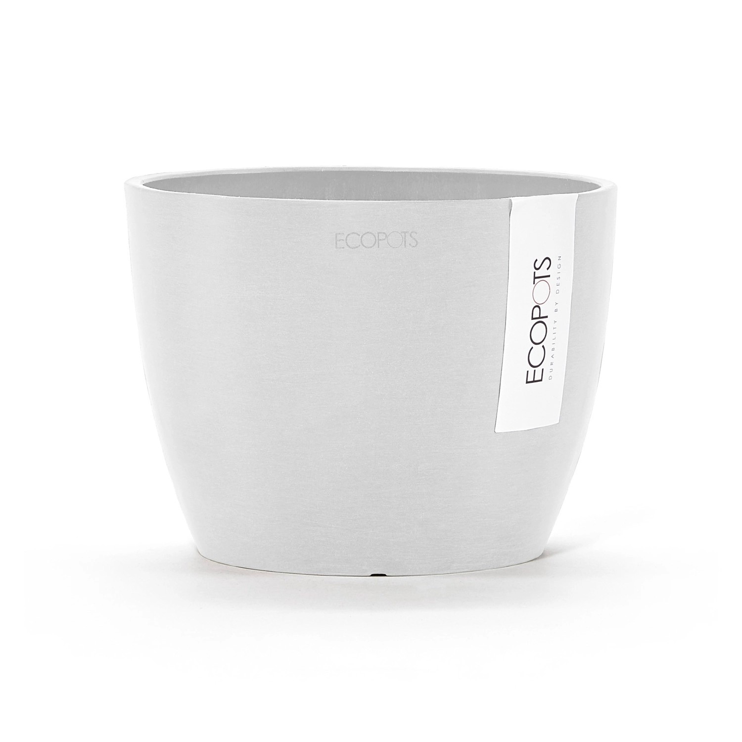 Ecopots Pflanztopf Stockholm Weiß 16 cm x 12,5 cm