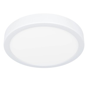 Weiße, runde Eglo LED-Deckenleuchte Fueva 5, 21 cm Durchmesser, warmweißes Licht.