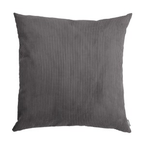 Anthrazitfarbenes XXL Sofakissen aus Cord, geeignet als Dekokissen und Rückenkissen.