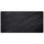 Schwarze Tulup Schreibtischunterlage in Steinoptik, 120x60 cm, für Bürobedarf.