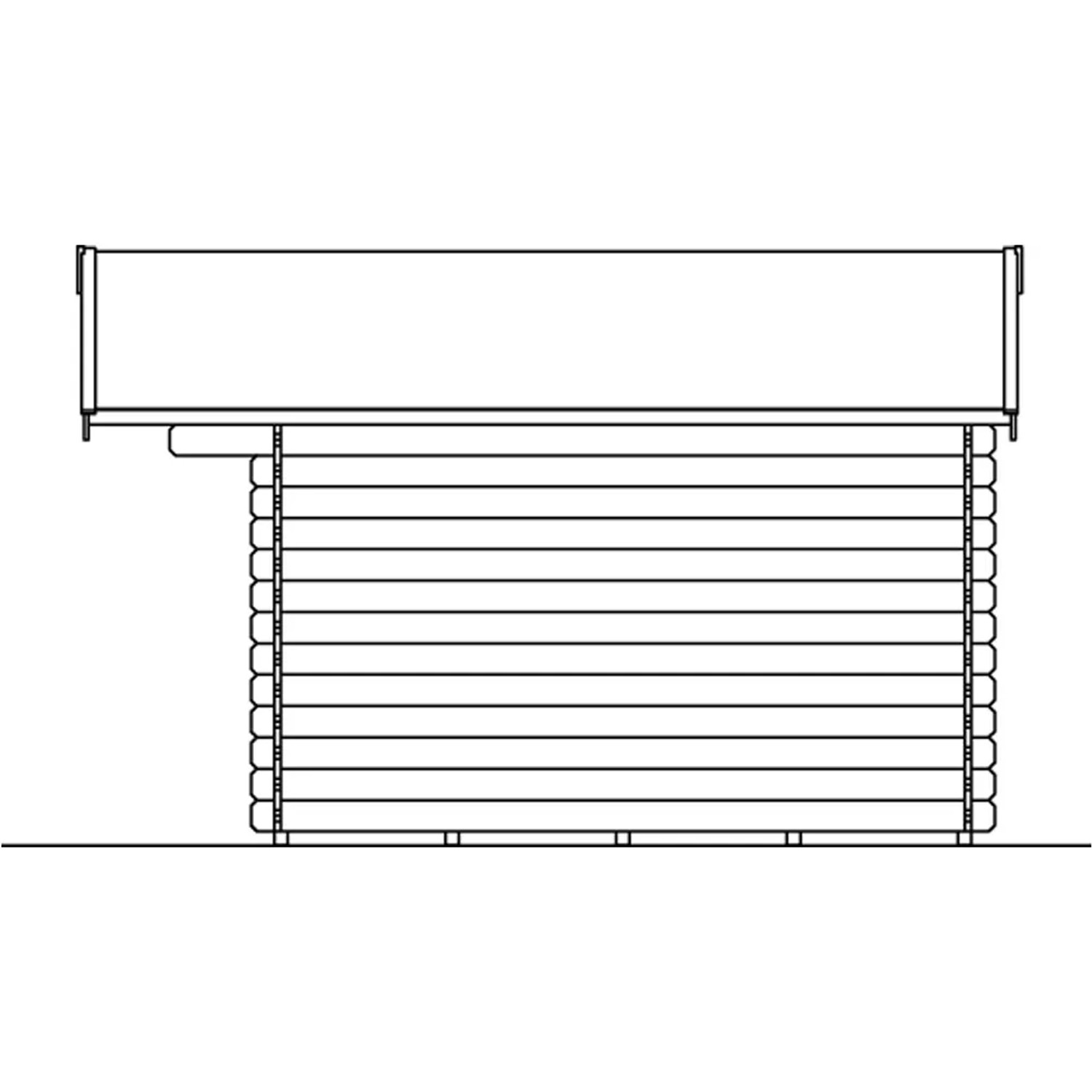 Illustration: Skan Holz Gartenhaus Como 3, 300x300 cm, unbehandeltes Holz.