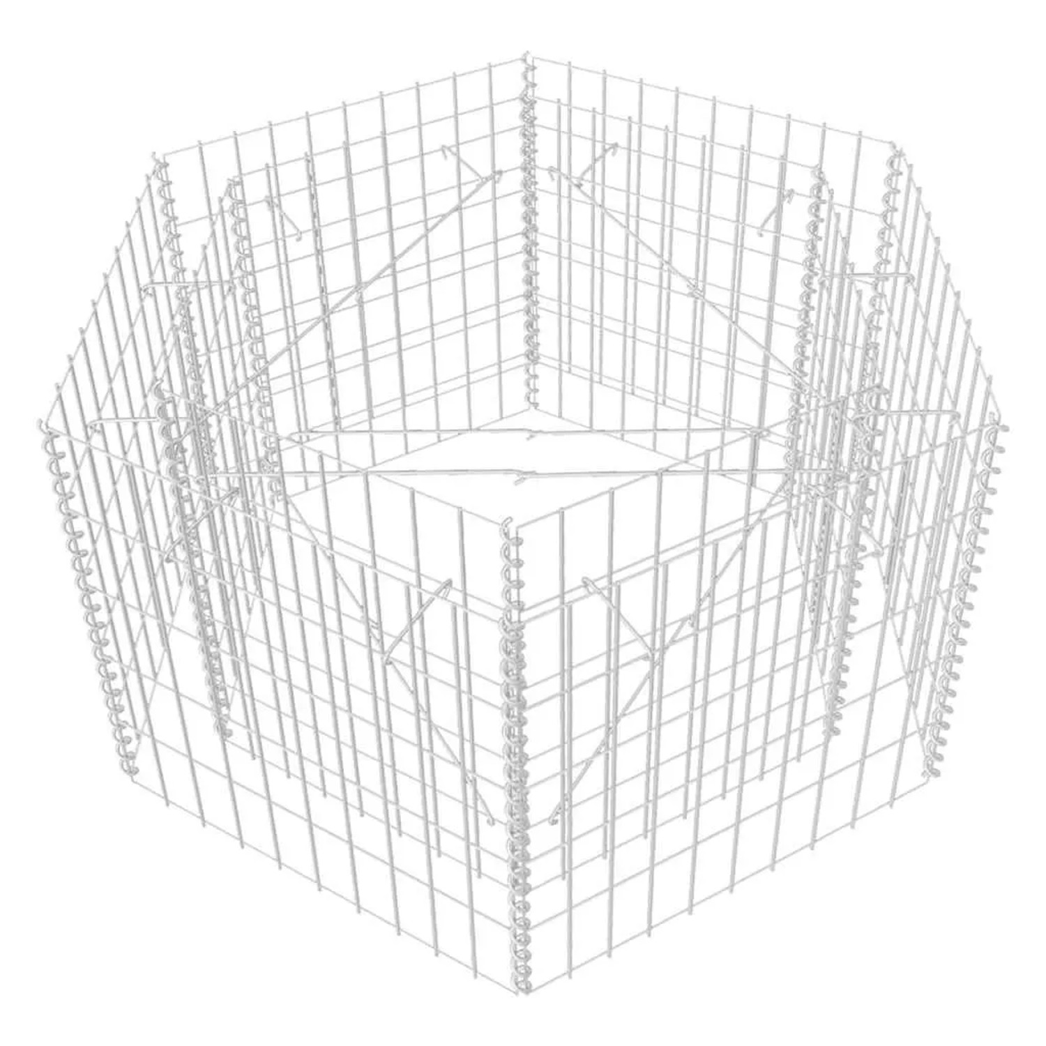 Furnicato Sechseckiges Gabionen-hochbeet 100×90×50 Cm