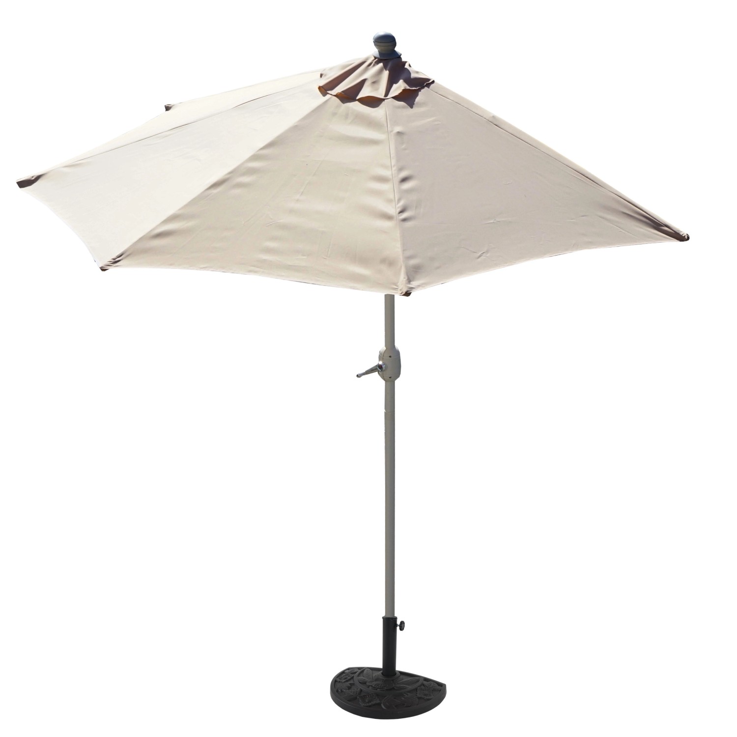 MCW Sonnenschirm Lorca Halbrund 2,7m UV 50+ 270cm Creme mit Ständer günstig online kaufen