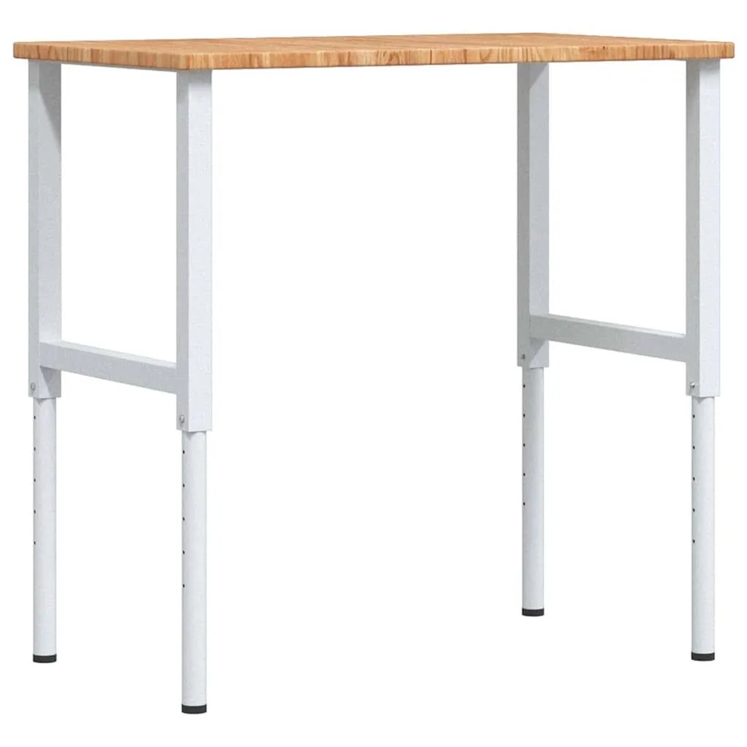 vidaXL Werkbank Hellbraun 100x60x71,5-98 cm Massivholz Eiche 3309702