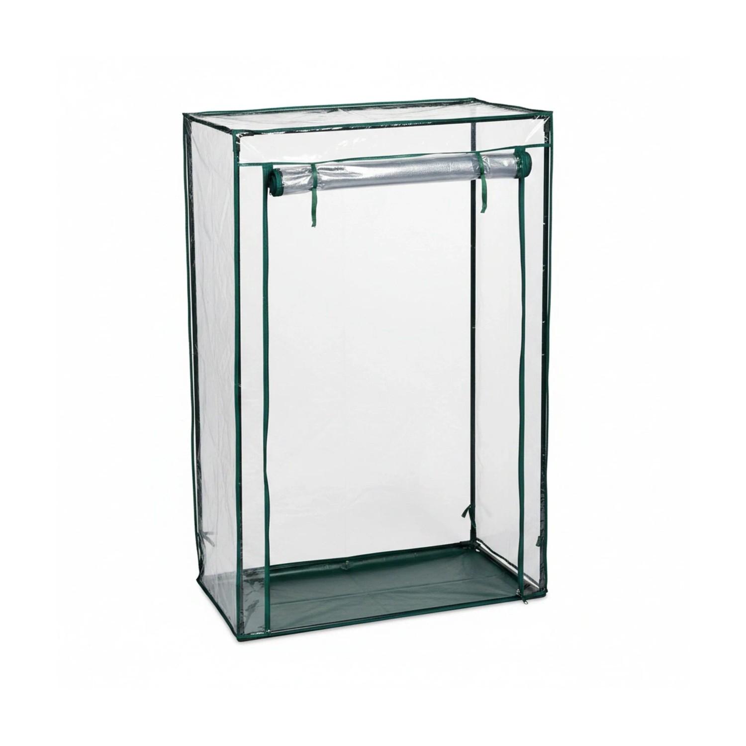 Transparentes Relaxdays Tomatengewächshaus aus Stahl und PVC-Folie mit rollbarer Tür. Ideal für Garten & Balkon.