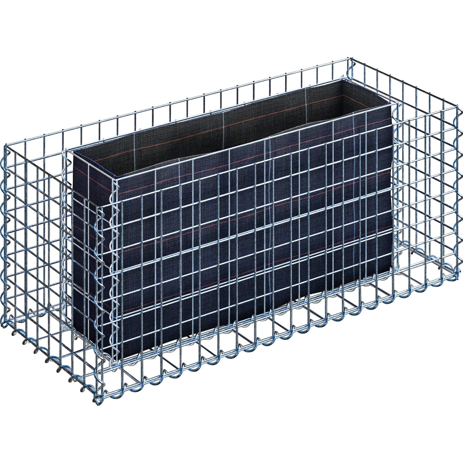 Gabiona Gabionen-Hochbeet eckig 40 cm x 100 cm x 40 cm Maschenw 5 cm x 5 cm
