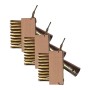 Relaxdays Fugenbürste Unkraut Buchenholz Eisen Natur 3er Set 12 x 14 x 3,5 cm