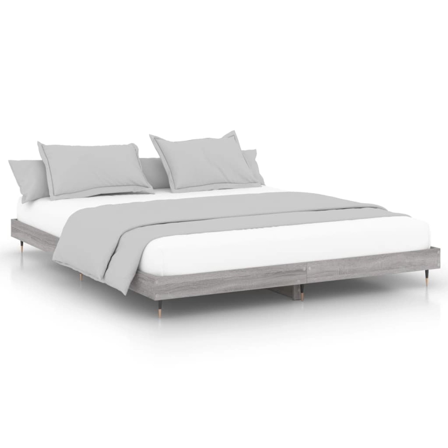 vidaXL Bettgestell Grau Sonoma 200x200 cm Holzwerkstoff 832115 günstig online kaufen