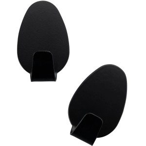 2er-Set Fackelmann Ovalklebehaken, schwarz, selbstklebend, für Küche.