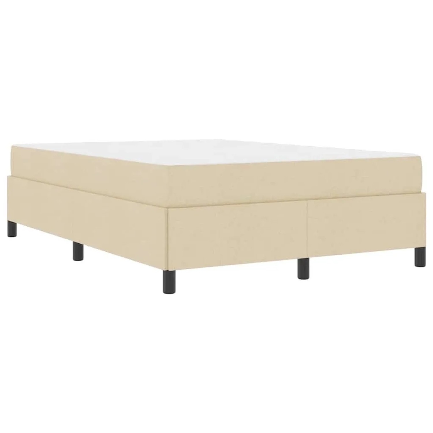vidaXL Boxspringbett Creme 160 x 200 cm Stoff 3398876 günstig online kaufen