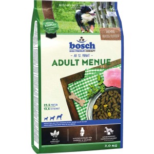 Bosch Adult Menü 3kg: Trockenfutter für Hunde mit Kräutern und Kroketten-Mix.