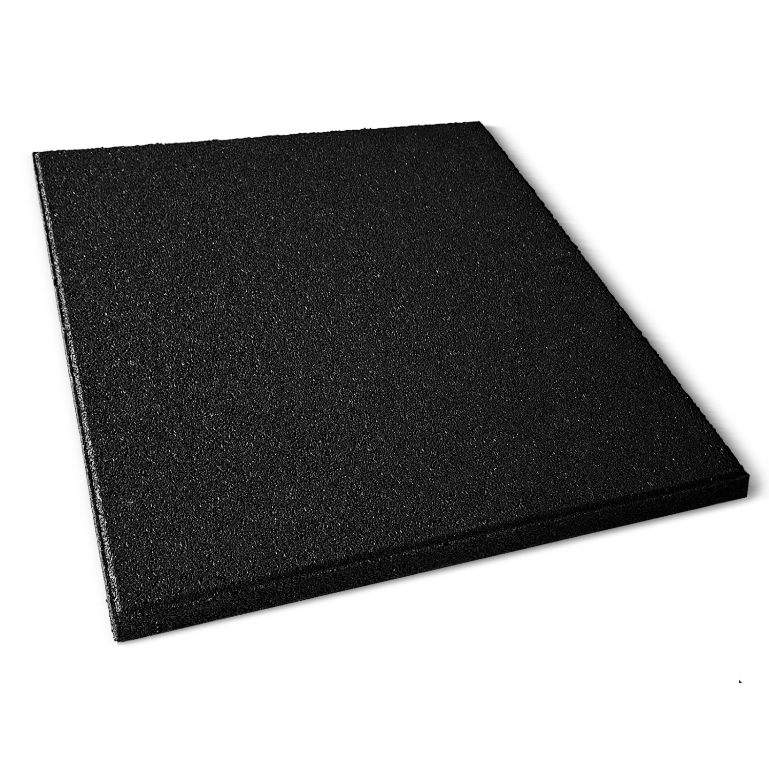 KARAT Fallschutzmatte Elastikmatte Fallschutzplatte mit Drainage 50 x 50 x 2,5 cm Schwarz