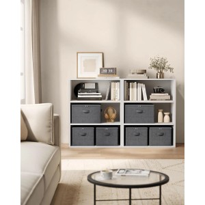 Songmics Aufbewahrungsbox-Set Rylan 40 x 30 x 25 cm Grau 3-teilig