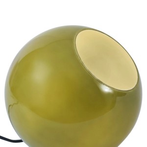 Grüne Retro Tischleuchte Mabel von QAZQA mit Glaskugel für Innenräume.