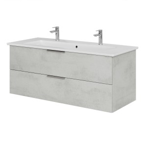 Steinkamp Waschtisch-Set, hellgrau, mit Villeroy & Boch Venticello Waschtisch, 120 cm.