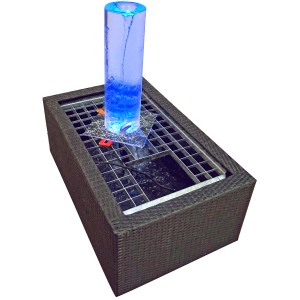 Ubbink Acqua Arte Ardales Gartenbrunnen mit Strudeleffekt und LED-Beleuchtung.