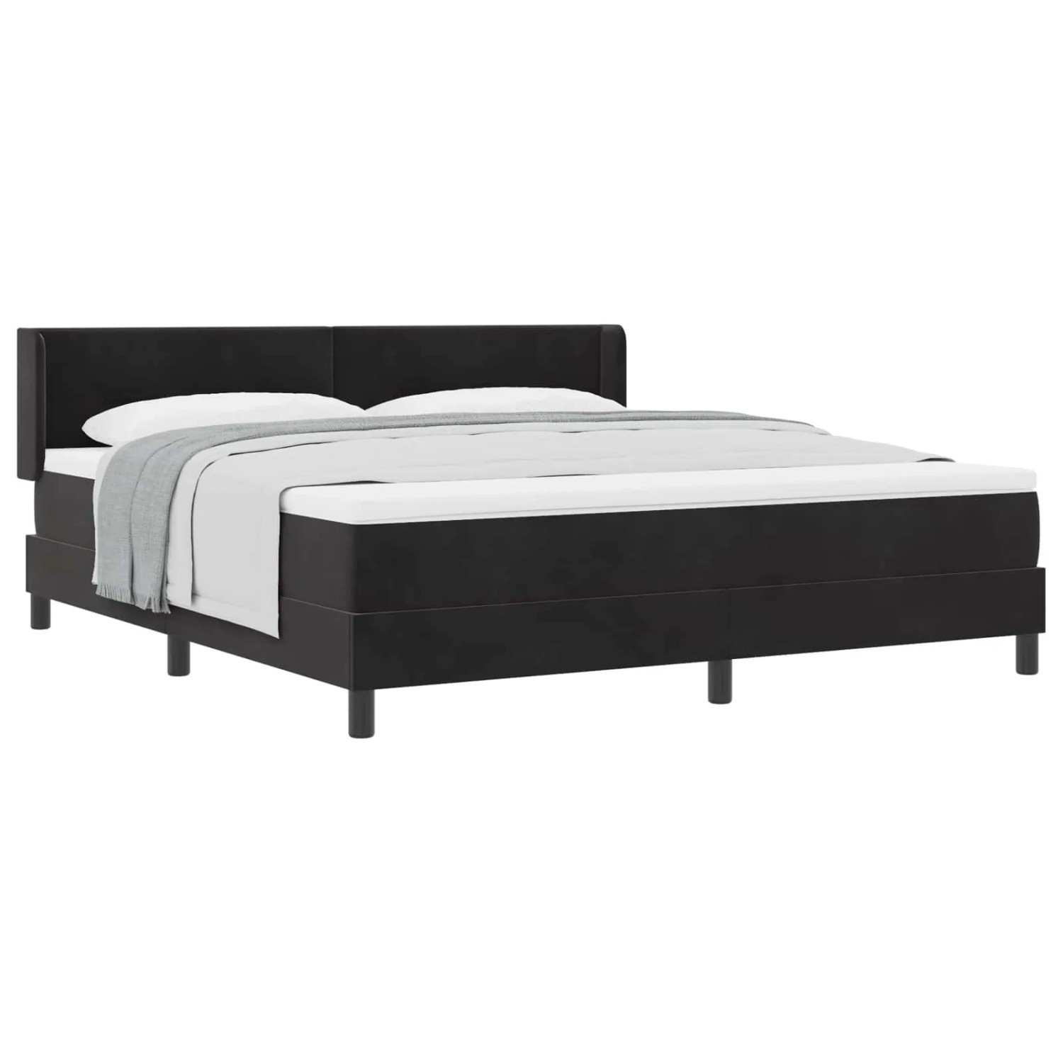 Thumbnail - vidaXL Boxspringbett mit Matratze Schwarz 200 x 180 cm Polyester 3341482