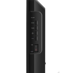 Detailansicht des schwarzen Midea Konvektor NDK15-15MR mit Bedienelementen.