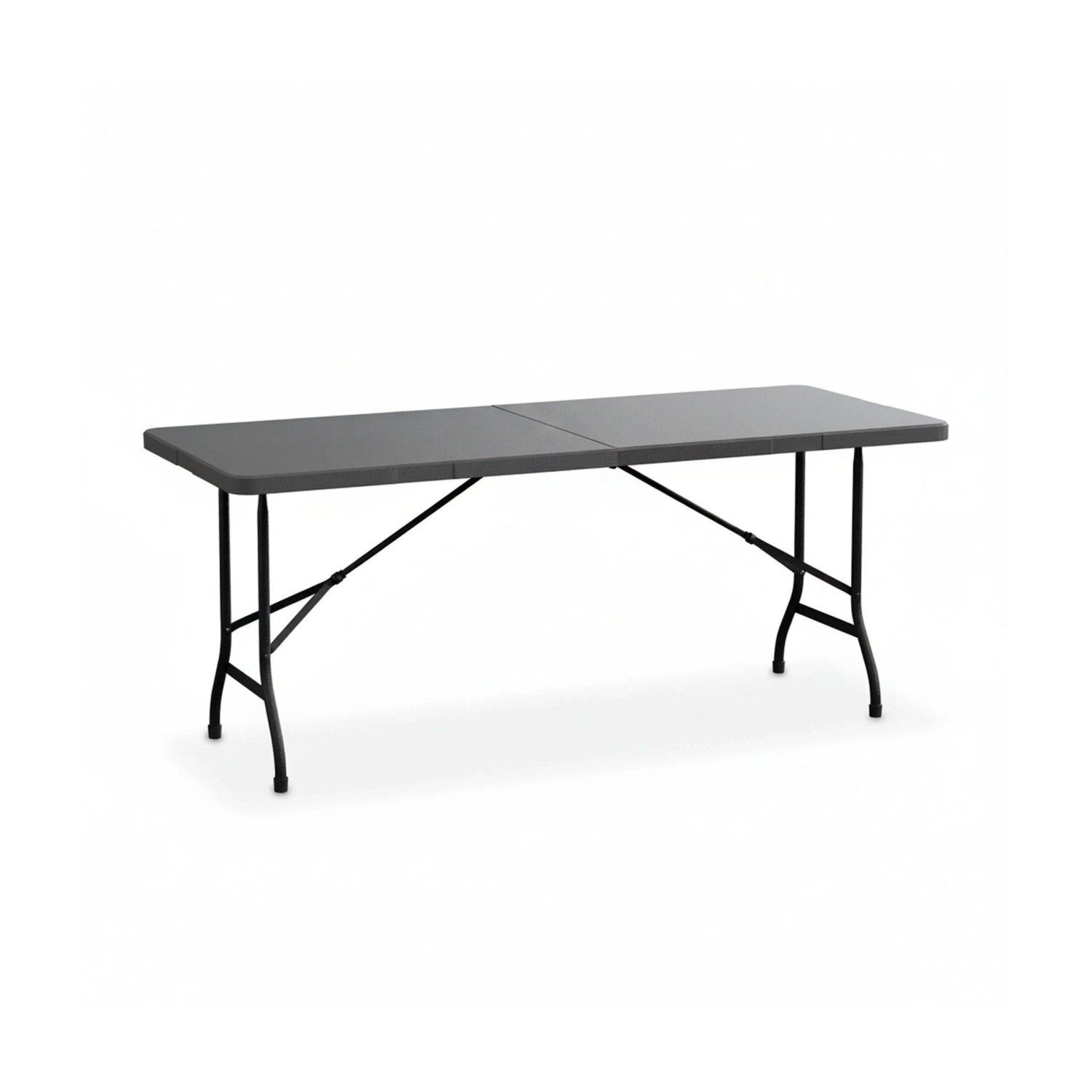 Relaxdays Gartentisch Kunststoff Stahl Grau Klappbar 72 cm x 180 cm x 74 cm 11,3 kg