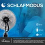 TroniTechnik Standventilator SV05 mit Wasserkühlung im Schlafmodus mit Timer und Fernbedienung.