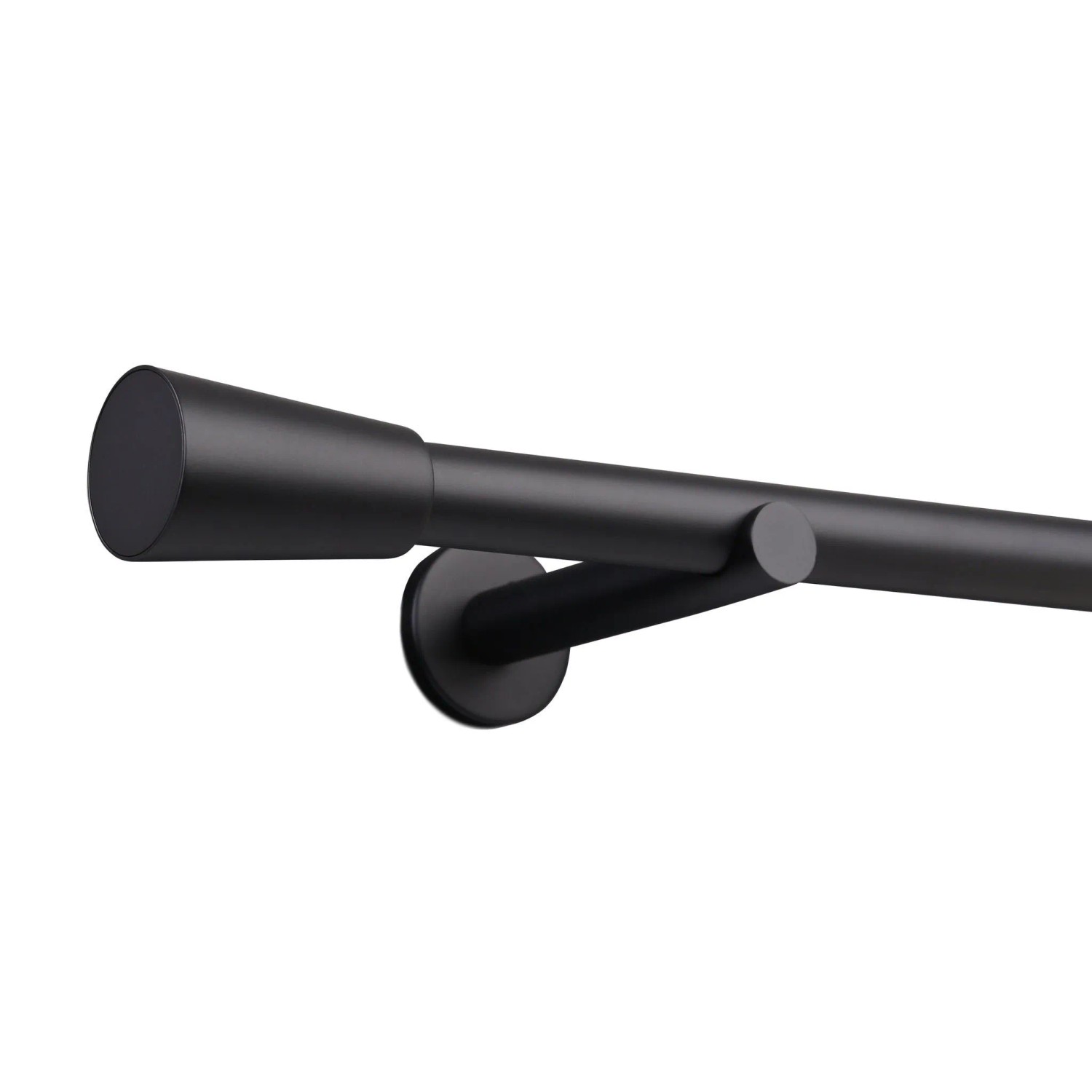 Deco-Raum Gardinenstange nach Maß 1-Lauf Kegel Ø 25mm Schwarz 280cm