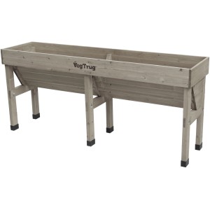 VegTrug Wallhugger Hochbeet, Greywash, 183x46x80 cm, ideal für Balkon und Terrasse.