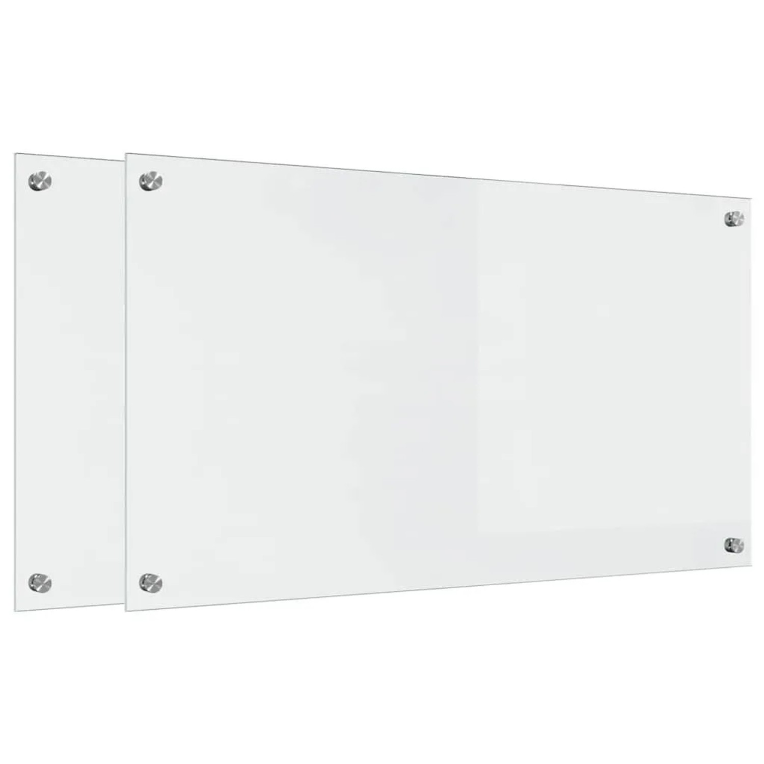 vidaXL Küchenrückwand 2 pcs Transparent 90 x 50 cm Gehärtetes Glas 3415537