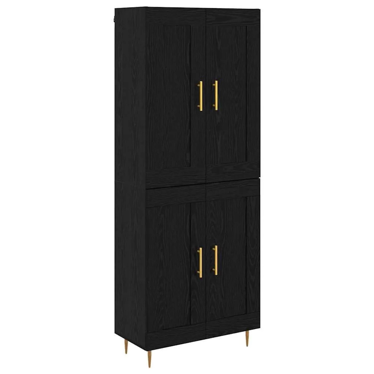 vidaXL Highboard Schwarz Eichen-Optik 69,5 x 34 x 180 cm Holzwerkstoff 3416 günstig online kaufen