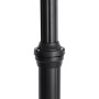 Detailaufnahme der schwarzen QAZQA Außenlaterne Berta, 235 cm hoch, mit 3 Leuchten.