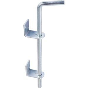 Feuerverzinkter Bodenschieber, 400 mm, für Torbefestigung im Außenbereich.