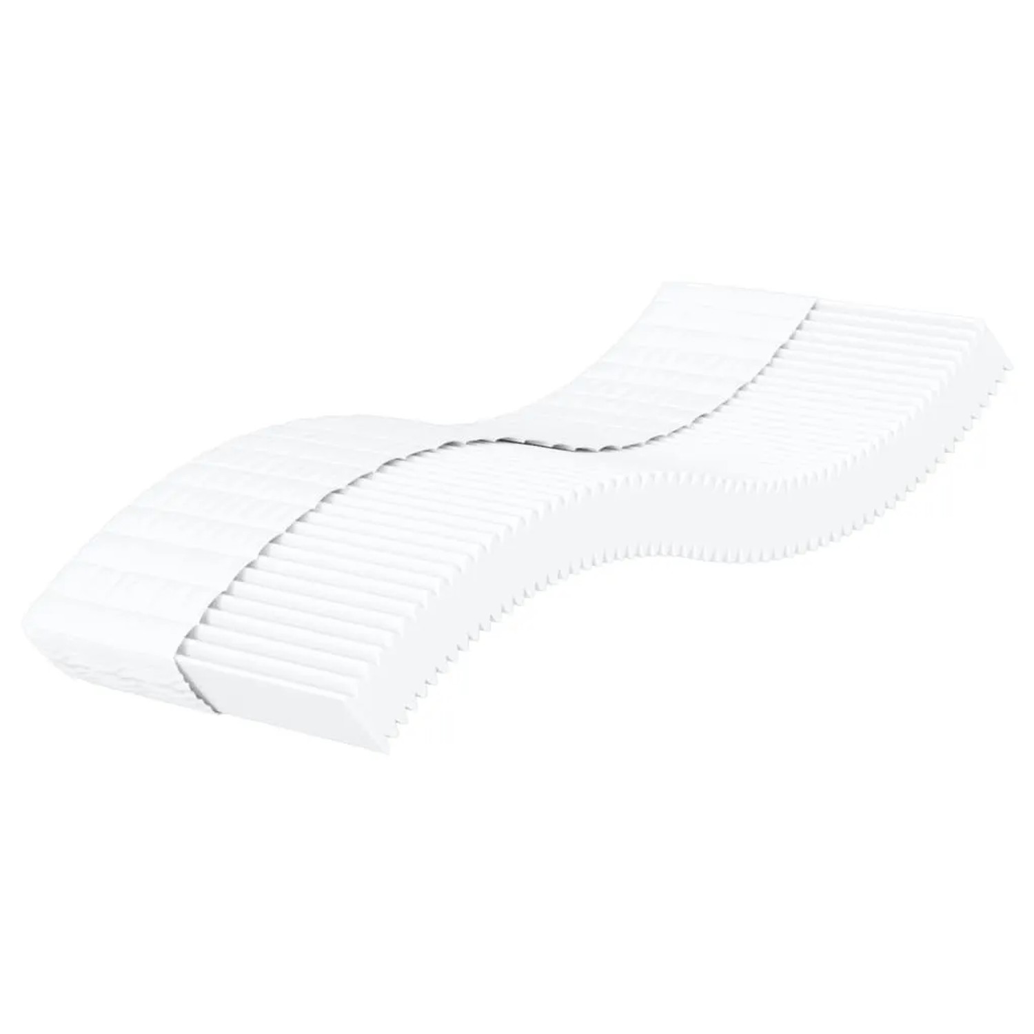 vidaXL Schaumstoffmatratze Weiß 100x200 cm Härtegrad H2 H3 356342