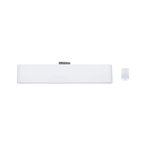 Weiße Paulmann Ceris URail LED-Lightbar aus Aluminium, dimmbar, mit neutralweißem Licht und Verbinder für Schienensysteme.