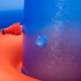 Detailaufnahme: Bestway Wasserspielcenter Unterwasserwelt mit Wasseranschluss und Ventil.