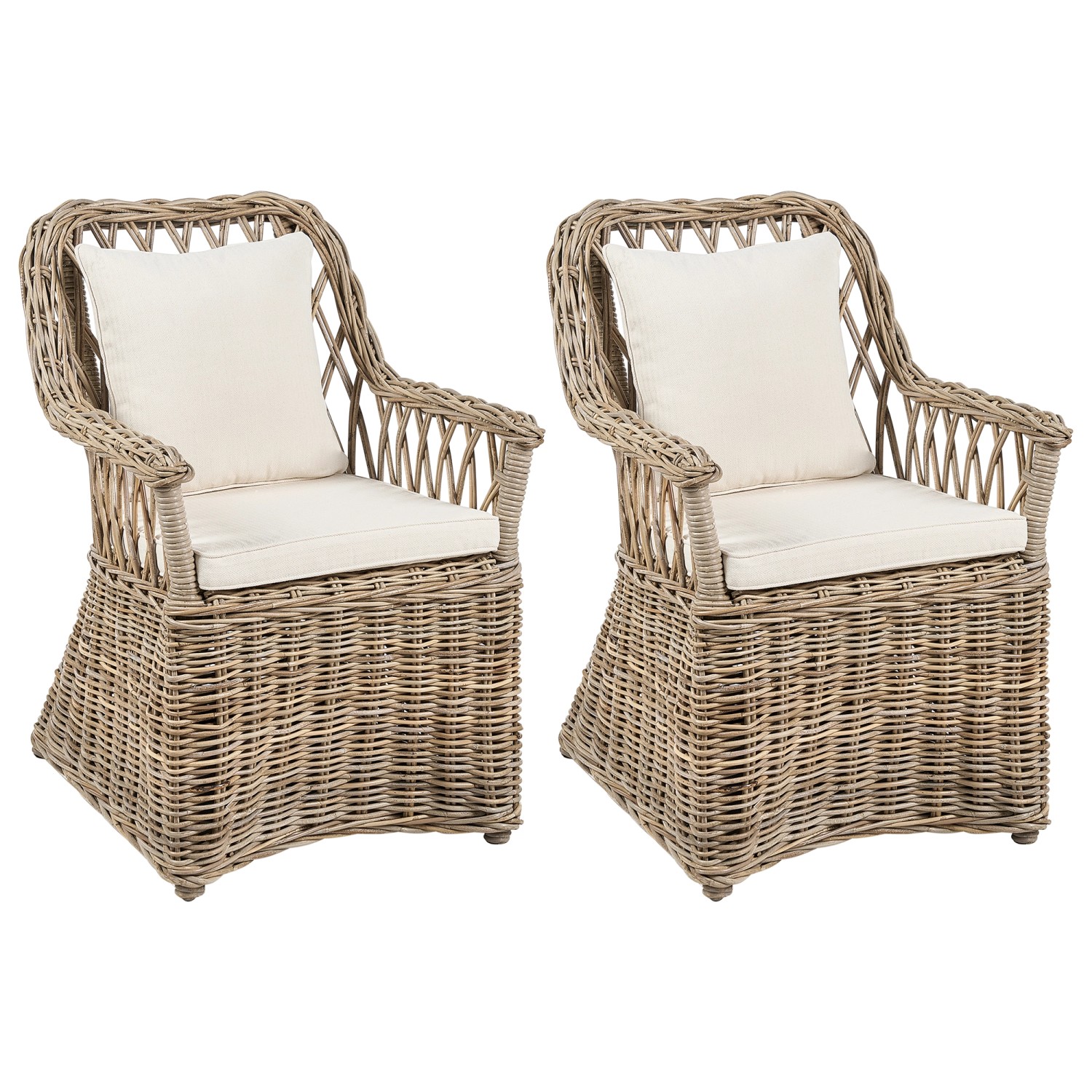 Beliani Sessel Beige Naturfarben 70x53x90 günstig online kaufen