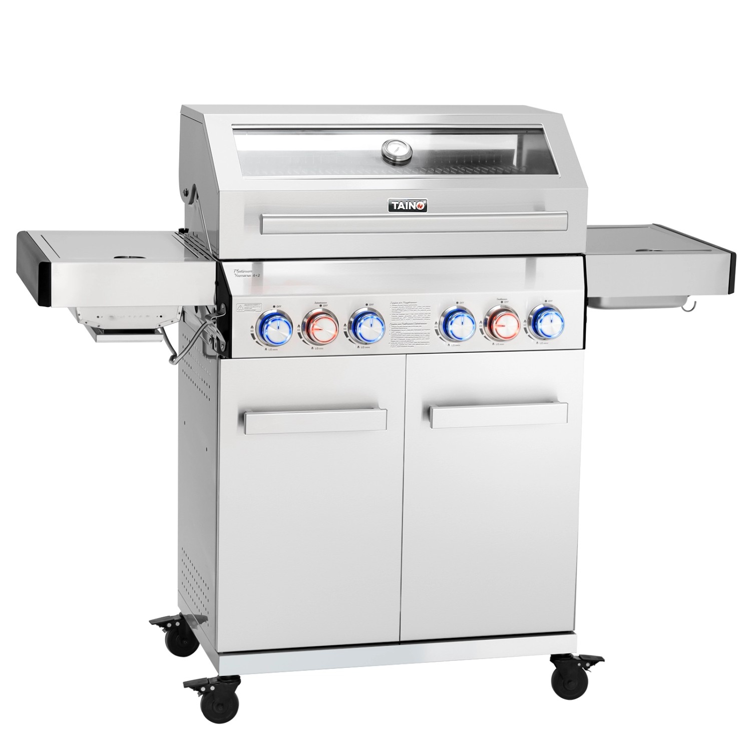 Taino Platinum Yamara 4+2 Gasgrill Edelstahl 4 Brenner Sear-Burner Backburn günstig online kaufen