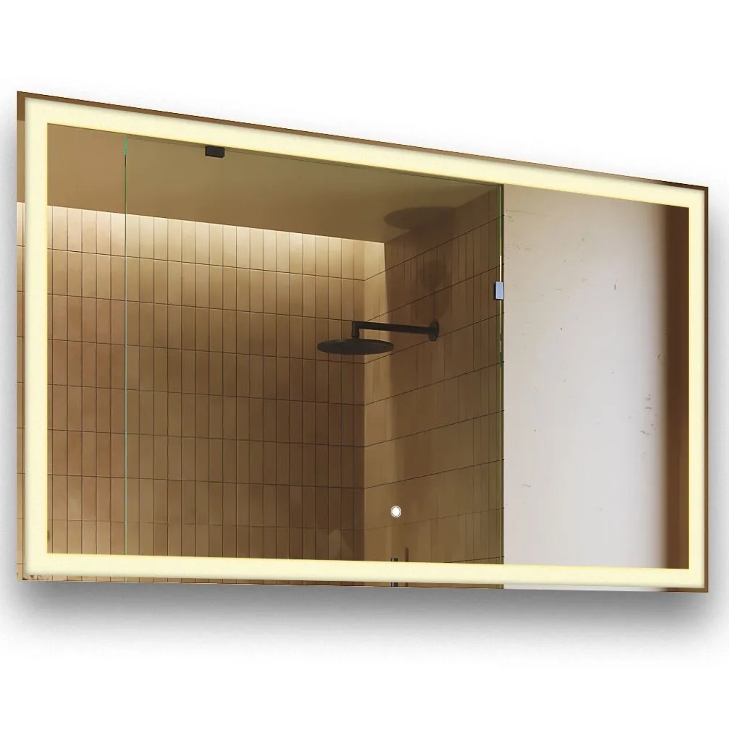 Artforma LED Badspiegel Rechteckig 120x70 cm mit Beleuchtung Touch Warmweiß Rahmenlos IP21 M019