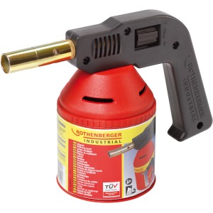 Rothenberger Lötlampe mit Kartusche, 1750°C Flammentemperatur, für Sanitär-, Heizungs- und Klimabereich.