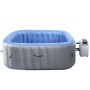 Aufblasbarer, eckiger MCW Whirlpool N97 für 6 Personen, grau-blau, mit Heizung und Pumpe.