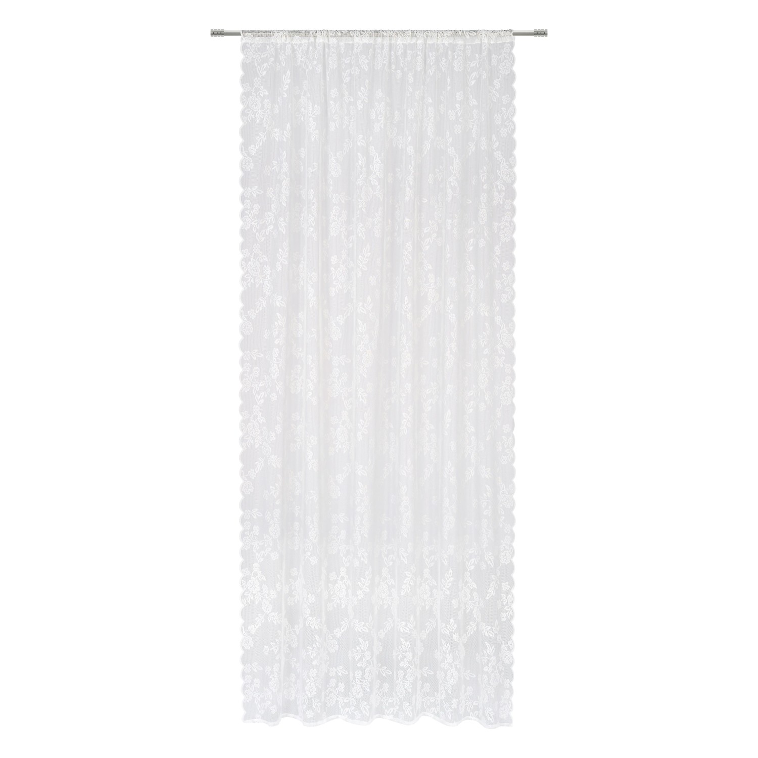 Based Fertigvorhang Lene Offwhite ca. 140x245cm, 2 Stk.