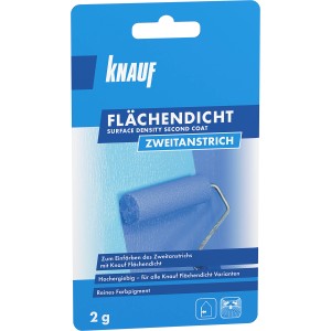 Knauf Flächendicht Zweitanstrich 2g: Farbgranulat zum Einfärben von Flächendicht, mit Farbroller.