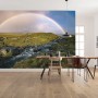 Vlies Fototapete mit Landschaftsmotiv und Regenbogen, 450x280 cm.