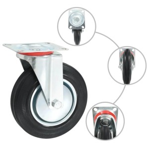 vidaXL 24 Stk Lenkrollen 200 mm 278034