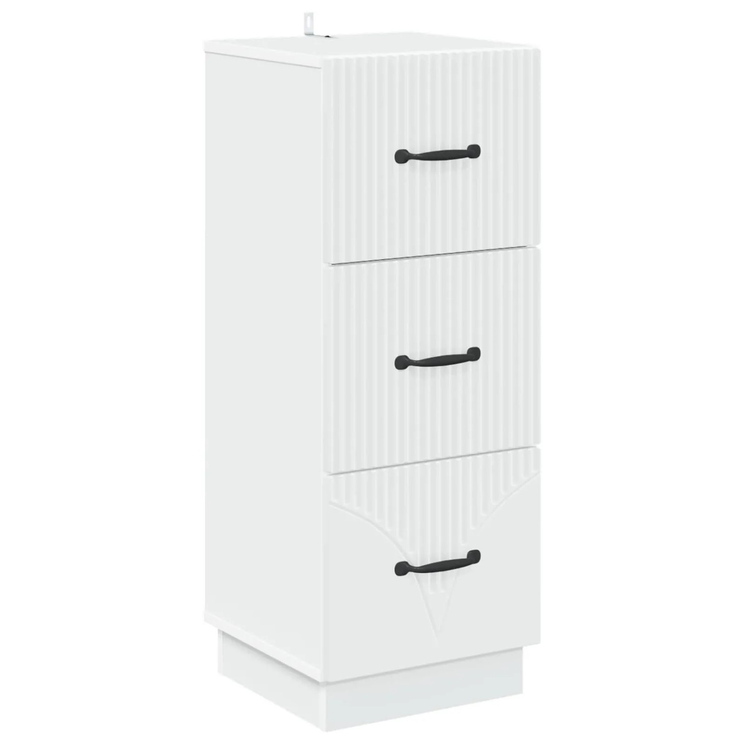 vidaXL Schubladenschrank Weiß 33 x 34,5 x 87 cm Holzwerkstoff 895305