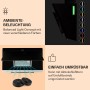 Klarstein Aurora Eco 90 Dunstabzugshaube, schwarz, mit Ambientelicht und optionalen Aktivkohlefiltern.